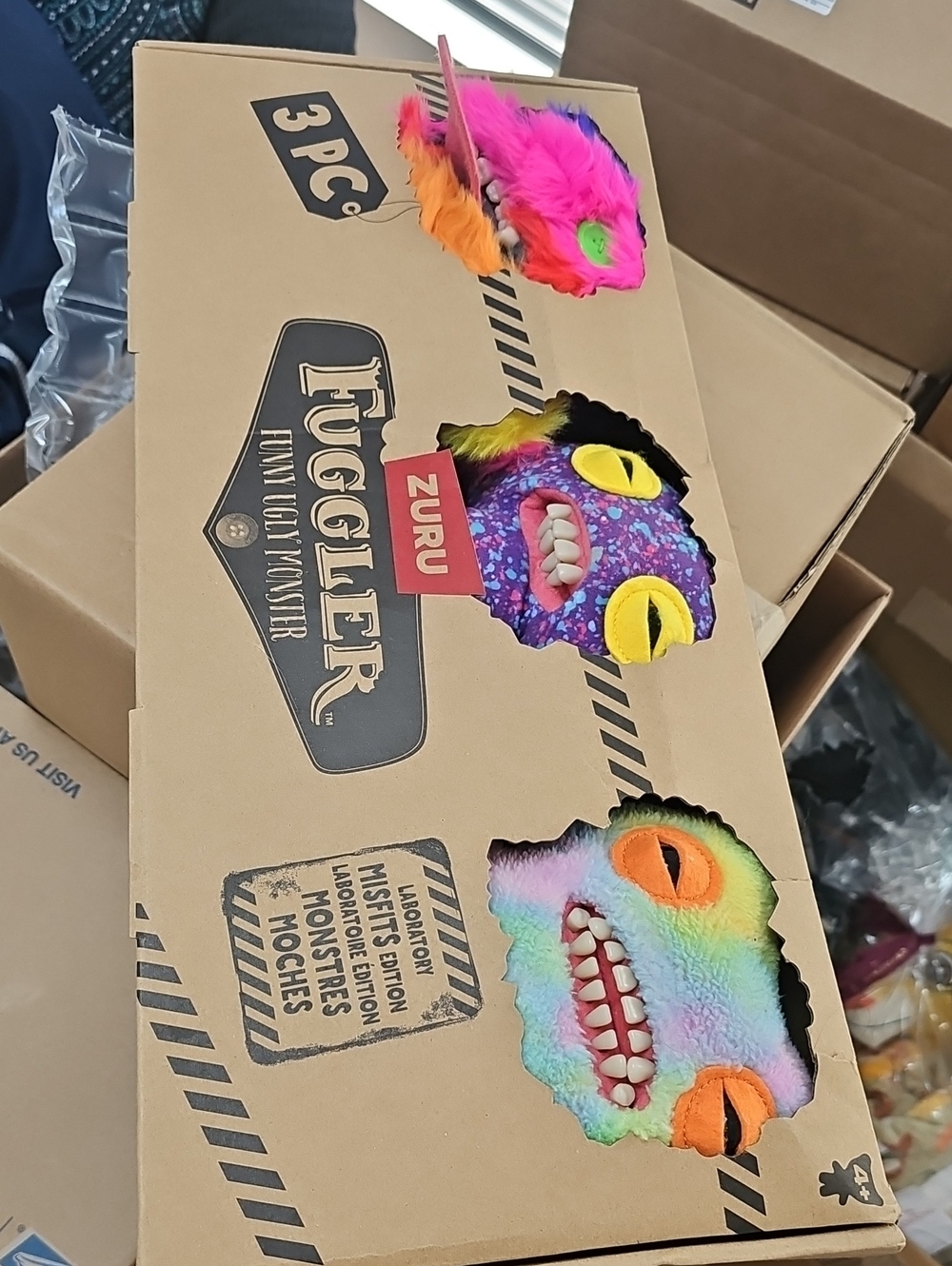 Fuggler Rainbow Monster Plush Set 9"